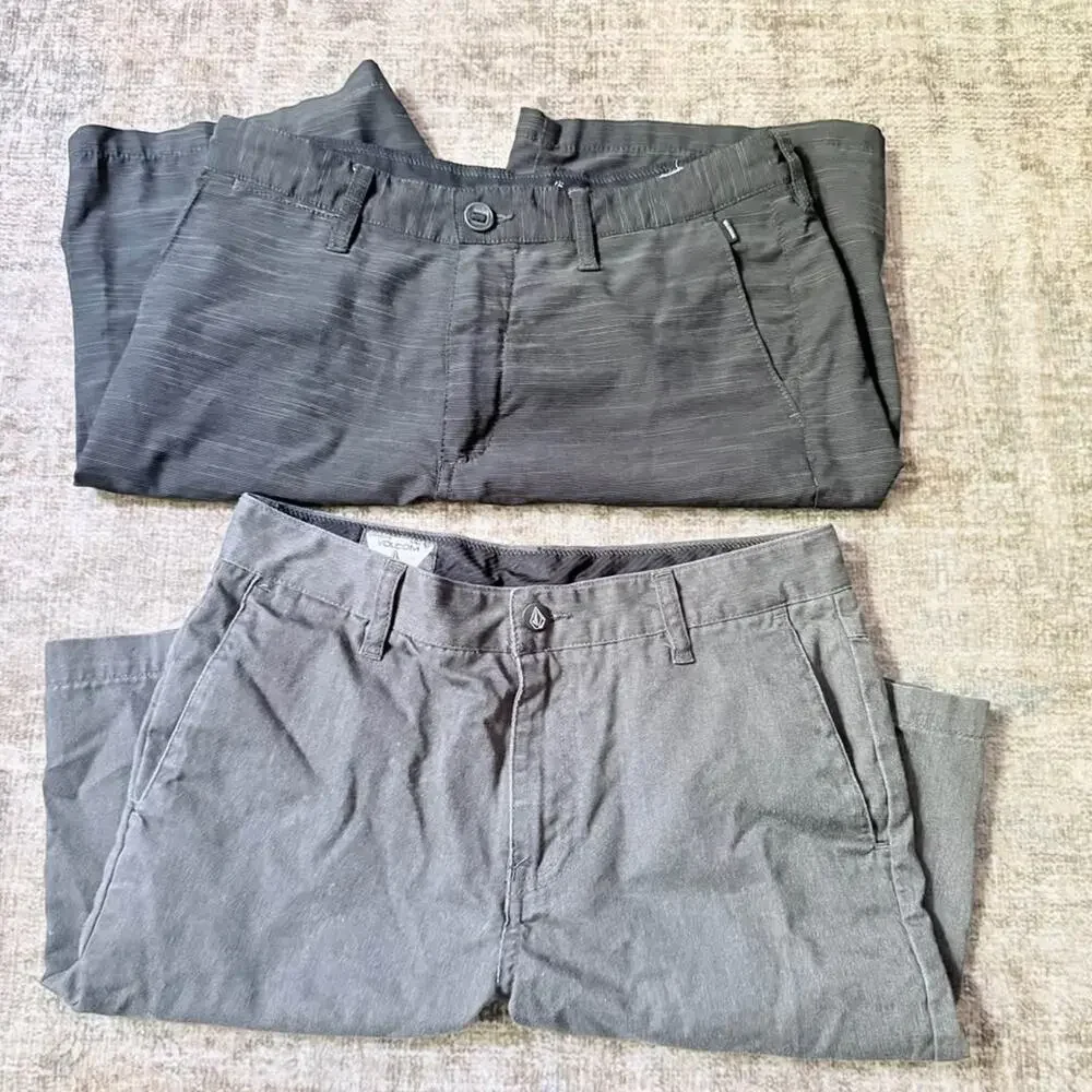 Sz 29 Men Lot of 2 Shorts (Volcom Chino & Billabong Hybrid Shorts)